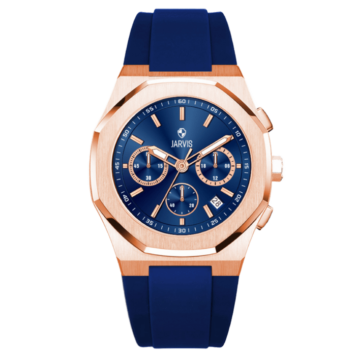 JARVIS Royal Blue Chrono – Rose Gold Edition