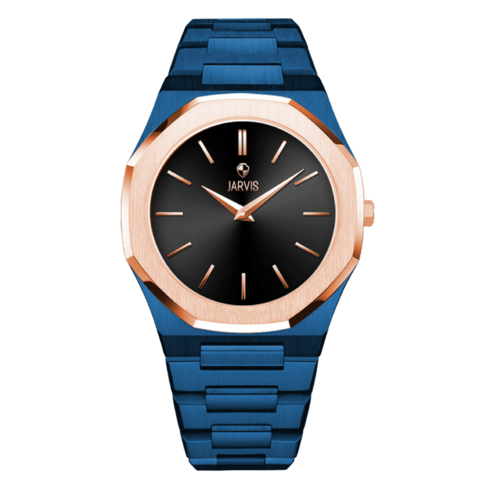 JARVIS Royal Blue Chrono – Rose Gold Edition